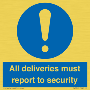 All deliveries must report to security